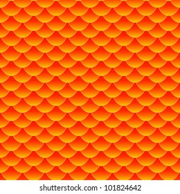 EPS 10: Seamless pattern of small colorful goldfish or koi fish scales forming a pattern repeat pattern, perfect good fortune wallpaper