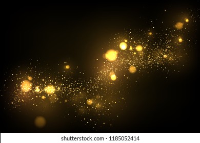 Eps 10 Sparkling gold bokeh abstract luxury background