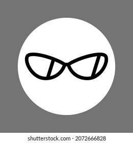 EPS 10 gafas de sol vectoriales elegantes en fondo gris