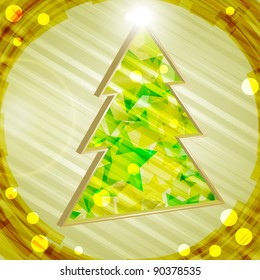 eps 10 vector 3d christmas fir tree with shiny stars