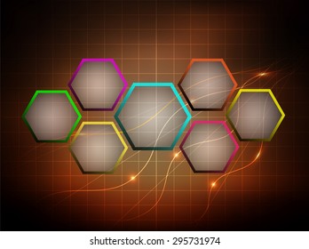 eps 10 vector abstract geometrical background. hexagons
