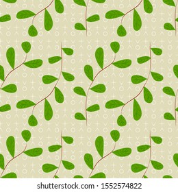 EPS 10 vector. Bright seamless pattern with flowers in modern style.