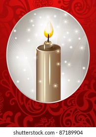 eps 10, vector christmas card with a candle