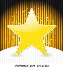 eps 10, vector christmas star on abstract grunge background with stripes