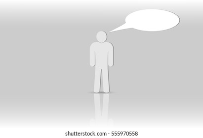 eps 10 vector corporate life icon. Thinking person silhouette isolated on white background. Social problems icon. Flat style society member icon. Business work activity. Office staff icon flat design