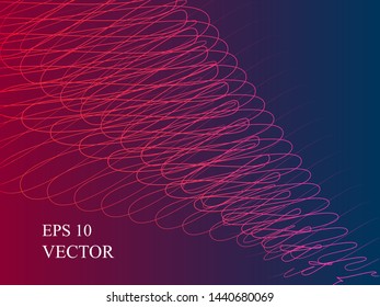 EPS 10 vector. Curved lines and waves. Futuristic concept.