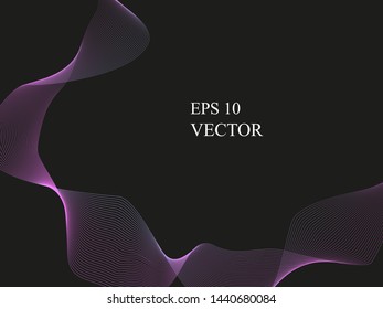 EPS 10 vector. Curved lines and waves. Futuristic concept.