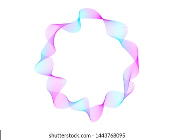 EPS 10 vector. Curved lines and waves. Futuristic concept.