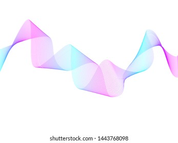 EPS 10 vector. Curved lines and waves. Futuristic concept.