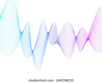 EPS 10 vector. Curved lines and waves. Futuristic concept.