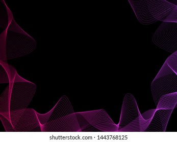 EPS 10 vector. Curved lines and waves. Futuristic concept.