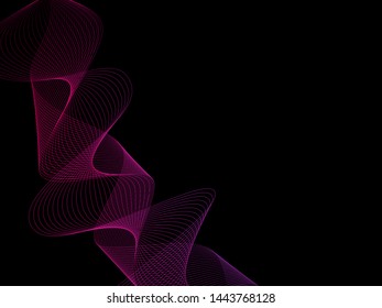 EPS 10 vector. Curved lines and waves. Futuristic concept.