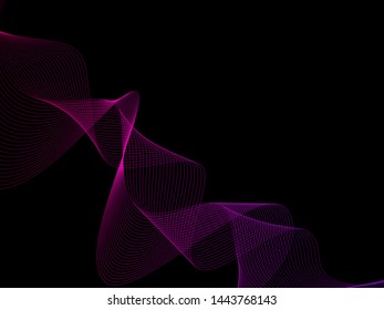 EPS 10 vector. Curved lines and waves. Futuristic concept.