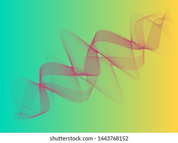 EPS 10 vector. Curved lines and waves. Futuristic concept.