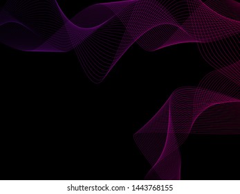 EPS 10 vector. Curved lines and waves. Futuristic concept.