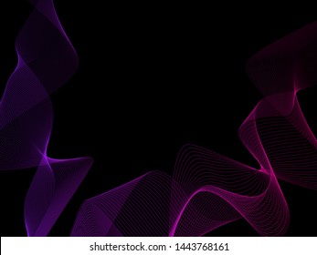 EPS 10 vector. Curved lines and waves. Futuristic concept.