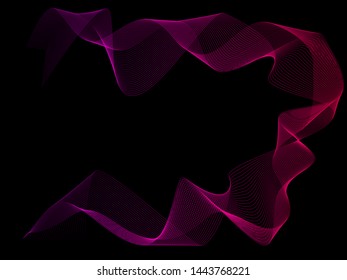 EPS 10 vector. Curved lines and waves. Futuristic concept.