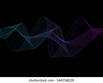EPS 10 vector. Curved lines and waves. Futuristic concept.