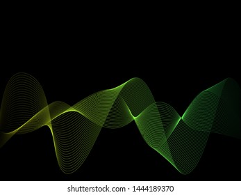 EPS 10 vector. Curved lines and waves. Futuristic concept.