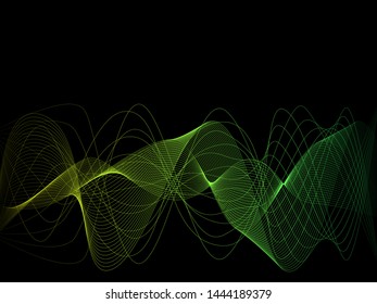 EPS 10 vector. Curved lines and waves. Futuristic concept.
