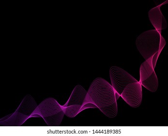 EPS 10 vector. Curved lines and waves. Futuristic concept.