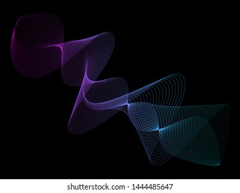 EPS 10 vector. Curved lines and waves. Futuristic concept.