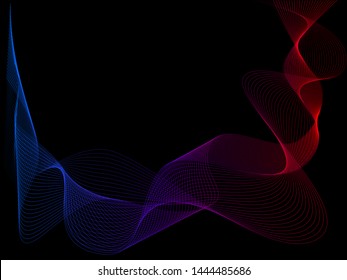 EPS 10 vector. Curved lines and waves. Futuristic concept.