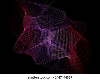 EPS 10 vector. Curved lines and waves. Futuristic concept.
