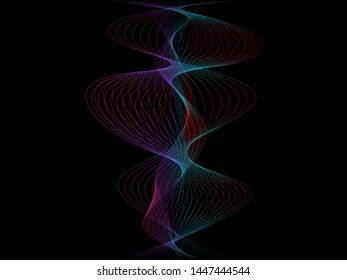 EPS 10 vector. Curved lines and waves. Futuristic concept.