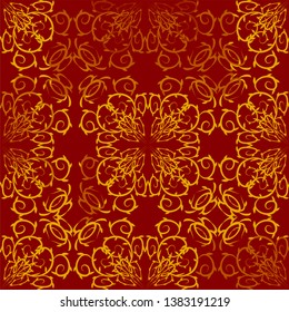 EPS 10 vector. Damask vintage pattern design.
