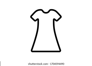 EPS 10 vector. Dress icon on white background.