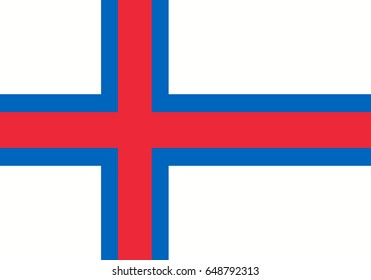 eps 10 vector Faroe islands state flag  Faroe Islanders national background  Original colors symbol  Red  blue cross stripes icon  Graphic clip art design sign mockup  Editable template for web  print