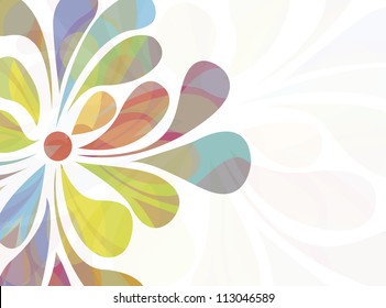EPS 10 vector file. Colorful floral background with blank space to write your own text
