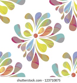 EPS 10 vector file. Colorful floral seamless over white background. Raster version available in my portfolio
