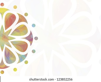 EPS 10 vector file. Colorful floral background with blank space to write your own text. Raster version available in my portfolio