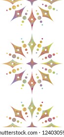 EPS 10 vector file. Colorful floral vertical seamless pattern over white background. Raster version available in my portfolio