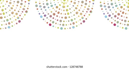 EPS 10 vector file. Colorful floral horizontal seamless pattern over white background. Raster version available in my portfolio