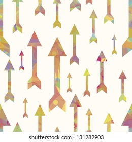 EPS 10 vector file. Colorful arrows seamless pattern over white background. Raster version available in my portfolio