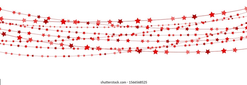 EPS 10 vector file showing stars on strings background for christmas time colored red for xmas and new year concepts