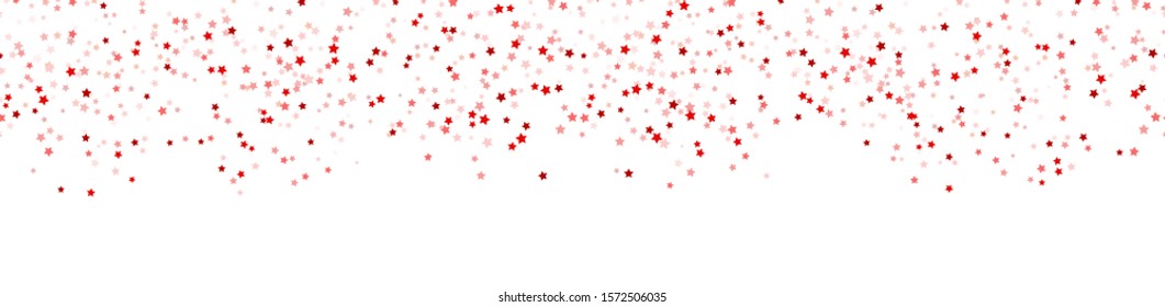 EPS 10 vector file showing seamless falling confetti snow stars background for christmas time colored red for xmas and new year concepts
