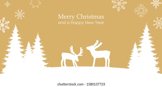 EPS 10 vector file showing simple christmastime background with typical XMAS elements, fall of snow and colored background with Merry Christmas greetings