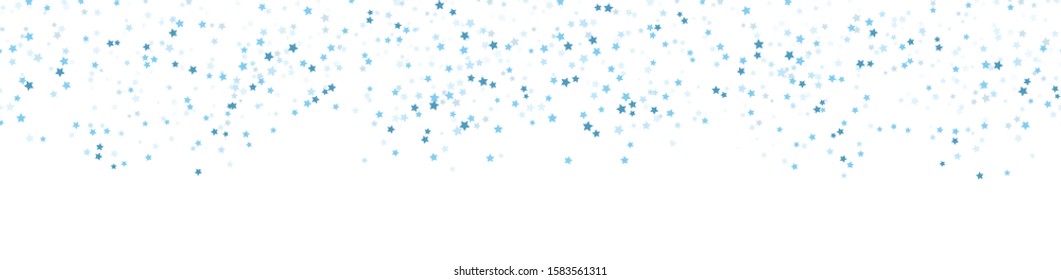 EPS 10 vector file showing seamless falling confetti snow stars background for christmas time colored blue for xmas and new year concepts