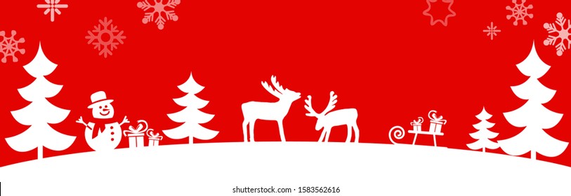 EPS 10 vector file showing simple christmastime background with typical XMAS elements, fall of snow and colored background