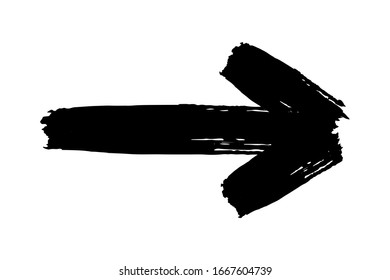 EPS 10 vector. A flat designed black grunge arrow. Good for projects.