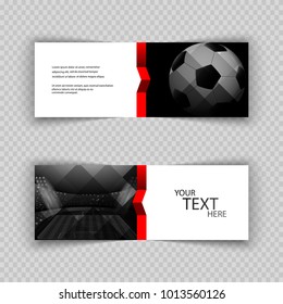 eps 10 vector football set of tickets layout template. Front, back flyer, ticket side isolated on transparent. UEFA EURO 2024 football cup promotional cards for web, print. Soccer world sport event