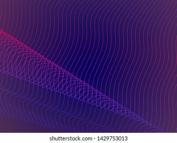 EPS 10 vector. Futuristic colorful background. Backdrop with lines and waves.