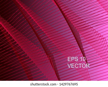 EPS 10 vector. Futuristic colorful background. Backdrop with lines and waves.