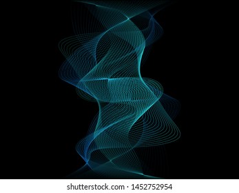 EPS 10 vector. Futuristic colorful background. Backdrop with lines and waves.