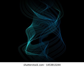 EPS 10 vector. Futuristic colorful background. Backdrop with lines and waves.