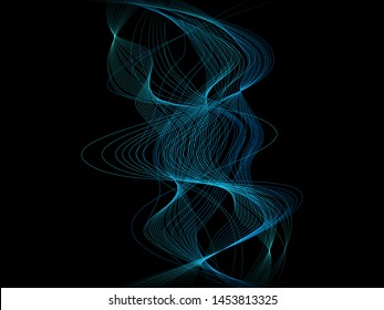 EPS 10 vector. Futuristic colorful background. Backdrop with lines and waves.
